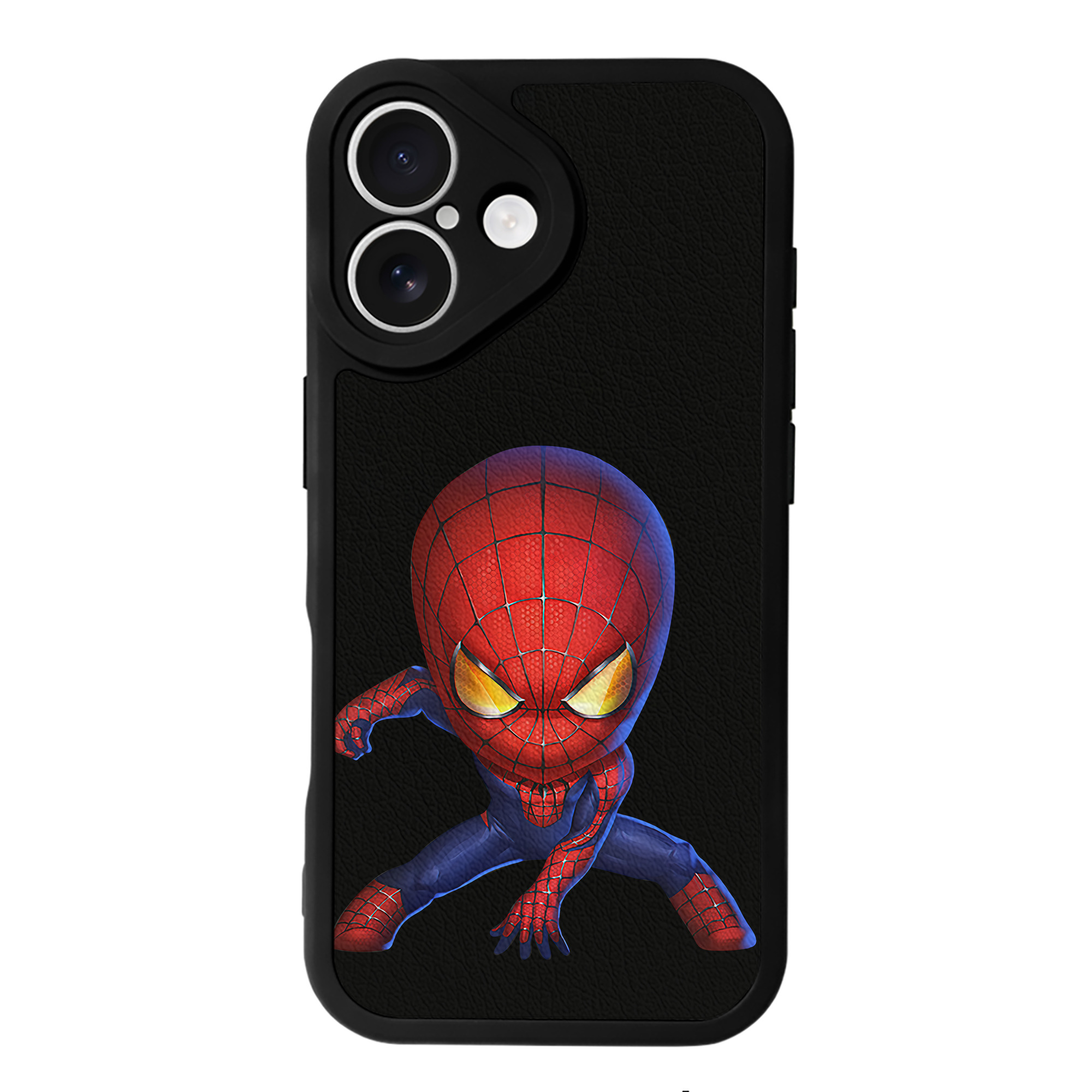 （画像用） Spider Man スパイダーマン 【iPhone 16シリーズ対応】シリコンスマホケース（レザー調） 材質：シリコン